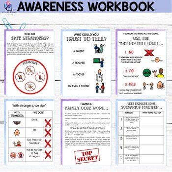 STRANGER DANGER AWARENESS Workbook - Life Skills - Safety Awareness Safety Signs - Image 3
