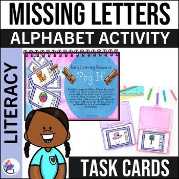 PEG IT LITERACY CARDS - Letter & Sound Recognition with Fine Motor Skills