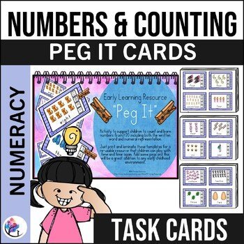PEG IT COUNTING CARDS - Number Recognition & Fine Motor Skills - Early Learning
