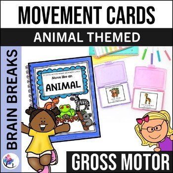 "Move like an Animal" ZOO ANIMALS - Movement Cards - Gross Motor Skill