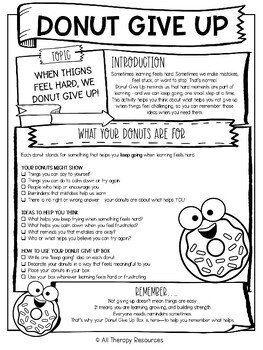 DONUT GIVE UP Coping Skills Perseverance, Growth Mindset Resilience Lesson & SEL - Image 3
