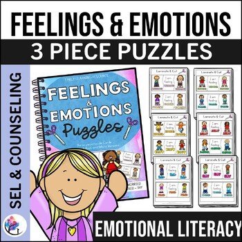 Feelings & Emotions - Three Piece Puzzles - Early Learning & Autism Resource