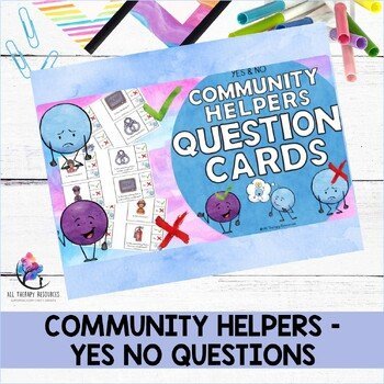 Community Helpers - Yes No Questions - Speech Therapy & Autism Resource - Image 2