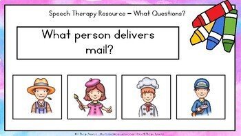 Wh (What Questions) - Community Helpers Theme - Speech Therapy Resource - Image 4