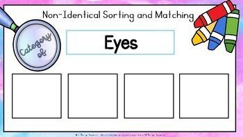 Non-Identical Sorting - Body Parts & Facial Features - Special Education - Image 4