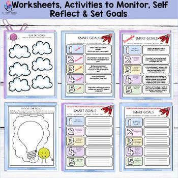 SMART GOALS - Worksheets, Activities to Monitor, Self Reflect & Set Goals - Image 3