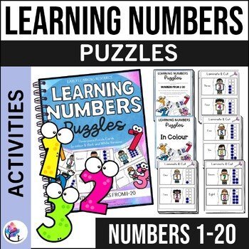 Learning My Numbers 1-20 - Three Piece Puzzles - Early Learning - Autism Support