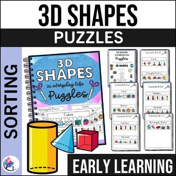 3D Objects Shapes In Everyday Life - Six Piece Puzzles - Early Learning