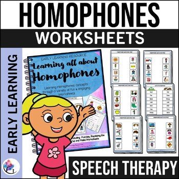 Learning about HOMOPHONES  - 24 pgs - puzzles, worksheets, activities