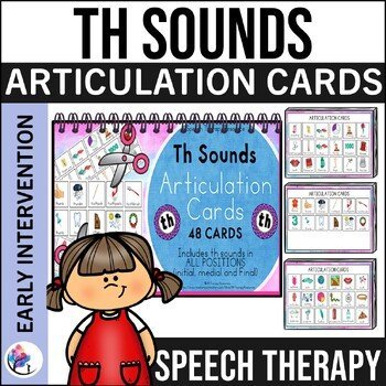 Th Sounds - Articulation Cards with Visual Cues - Speech Therapy - All Positions