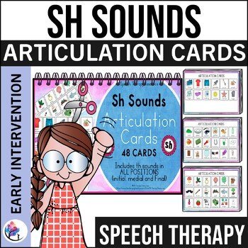 Sh Sounds - Articulation Cards with Visual Cues - Speech Therapy - All Positions