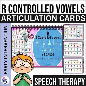 "R" Controlled Vowels - Articulation Cards with Visual Cues - Speech Therapy