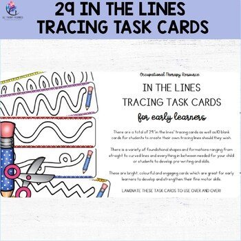 TRACING CARDS - PRE WRITING IN THE LINES - Fine Motor Skills for Writing Skills - Image 3