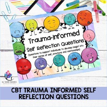 CBT Trauma Informed Self Reflection Questions - identity, emotion, relationship - Image 2