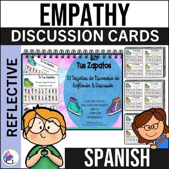 In Your Shoes - Discussion & Reflection Cards - Empathy Lesson - SPANISH VERSION