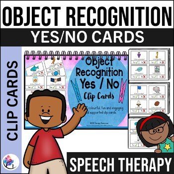 Object Recognition Yes No Clip Cards - Autism Special Education Speech ESL