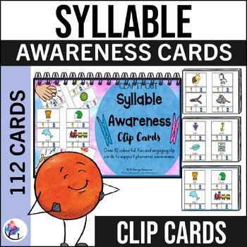 Syllable Awareness Clip Cards - Phonemic - Autism Special Education Speech ESL
