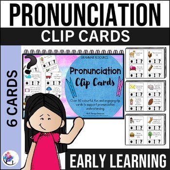 Pronunciation Clip Cards - Grammar - Autism Special Education Speech ESL