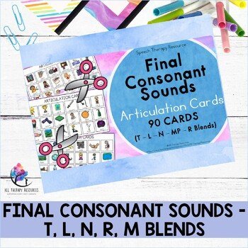 Final Consonant Sounds T L N R M Blends Articulation Activities Speech Therapy - Image 2
