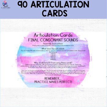 Final Consonant Sounds T L N R M Blends Articulation Activities Speech Therapy - Image 3