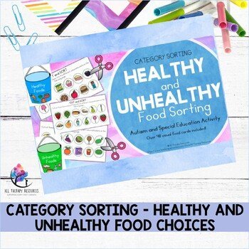 HEALTHY AND UNHEALTHY FOOD SORTING ACTIVITY - Dental Nutrition Lesson Preschool - Image 2