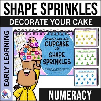 Decorate your own Cupcakes with Shape Sprinkles - Colours Numbers and Shapes