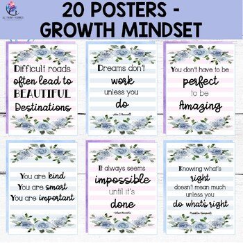 Growth Mindset and Motivation Poster Decor Set - Bulletin Board - Image 3