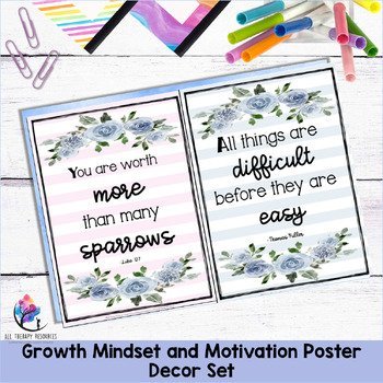 Growth Mindset and Motivation Poster Decor Set - Bulletin Board - Image 4