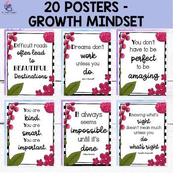 Growth Mindset and Motivation Poster Decor Set - Bulletin Board - Image 3