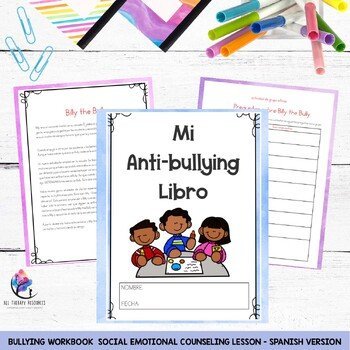 BULLYING WORKBOOK Social Emotional Counseling Lesson - SPANISH VERSION - Image 2