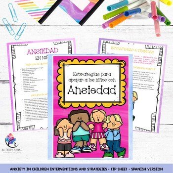 Anxiety in Children Interventions and Strategies - Tip sheet - SPANISH VERSION - Image 2