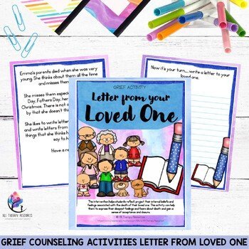 GRIEF COUNSELING ACTIVITIES Letter from Loved One - Grief and Loss Activity - Image 2