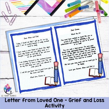 GRIEF COUNSELING ACTIVITIES Letter from Loved One - Grief and Loss Activity - Image 4