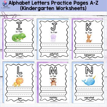 Alphabet Letters Practice Pages A-Z (Kindergarten Worksheets) - Image 4