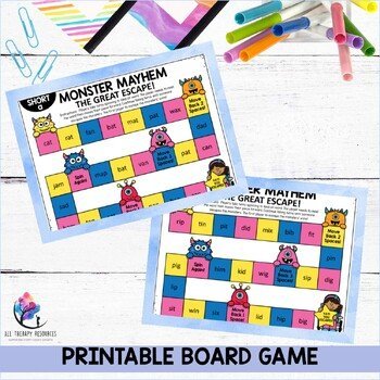 CVC WORDS & CVC WORKSHEETS - CVC GAME & READING - Game and Worksheets - Image 4
