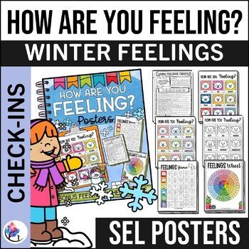 WINTER How Are You Feeling Posters Feelings Wheel  Elementary School Counseling