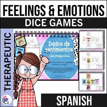 FEElINGS & EMOTIONS Dice Games - Emotions Game CBT - SPANISH VERSION