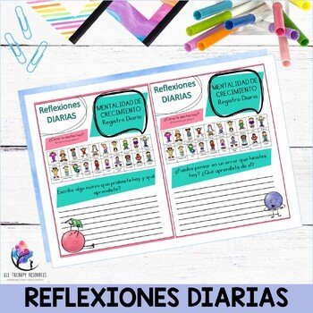 Growth Mindset Diary - Daily Reflection for Teenagers - SPANISH VERSION - Image 3