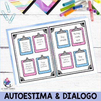 Self-Esteem and Self-Talk Handout & Activities Growth Mindset - SPANISH VERSION - Image 3