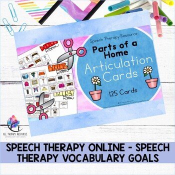 Speech Therapy Online - Speech Therapy Vocabulary Goals - 125 Articulation Cards - Image 2