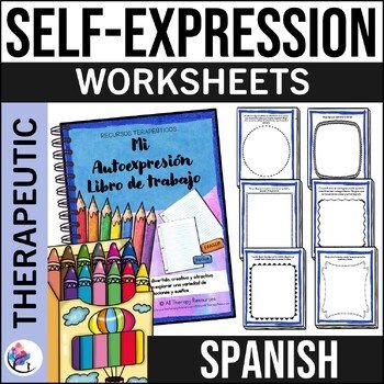 SELF-EXPRESSION Drawing Book - Creative Therapy Workbook - SPANISH VERSION