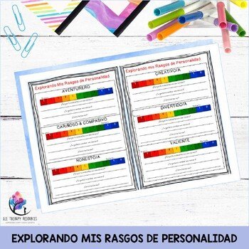 "Your Personality Traits" - Growth Mindset Reflection Exercise - SPANISH VERSION - Image 3