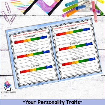 "Your Personality Traits" - Growth Mindset Reflection Exercise - SPANISH VERSION - Image 4
