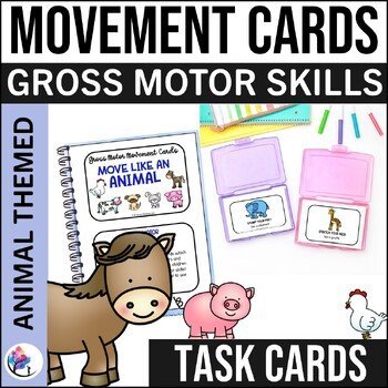 Gross Motor Movement Task Cards - Move Like an Animal