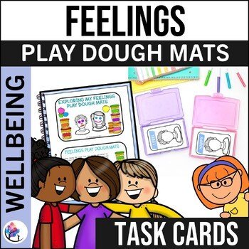 Feelings Emotions Play Dough Task Card Mats - Montessori
