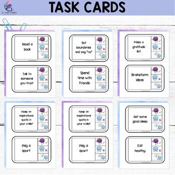 COPING SKILLS - Helpful vs Unhelpful Task Cards - Behavior Growth Mindset - Image 3