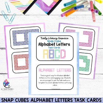 SNAP CUBES ALPHABET LETTERS Task Cards - Early Literacy - Image 2