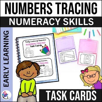 NUMBERS TRACING CARDS Task Cards - Early Numeracy Homeschool