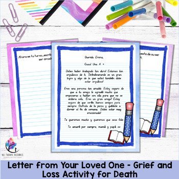 Letter from Your Loved One - Grief and Loss Activity for Death - SPANISH VERSION - Image 3