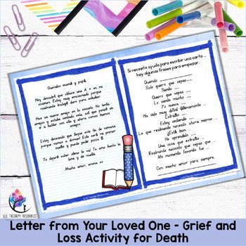 Letter from Your Loved One - Grief and Loss Activity for Death - SPANISH VERSION - Image 4